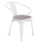 Flash Furniture White Metal Stack Chair with Gray Poly Resin Seat CH-31270-WH-PL1G-GG - alternate 9